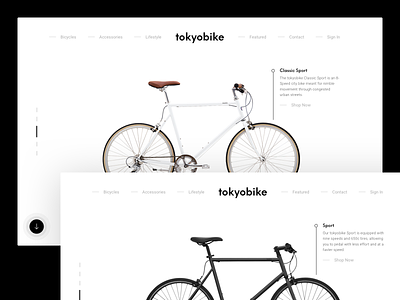 Tokyo Bike Website Redesign clean clean web ui design minimal minimal ui product redesign shop design web design web redesign webdesign website