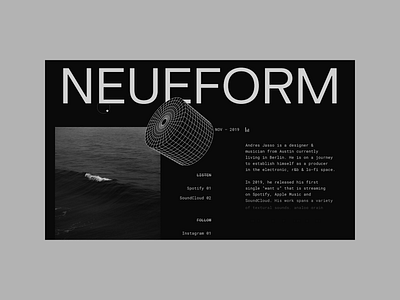 neueform website design editorial design editorial web minimal ui ux web website