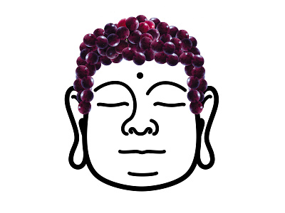 Grape Buddha design fun grapes ideas ideastorm illustration inspiration lineart simple