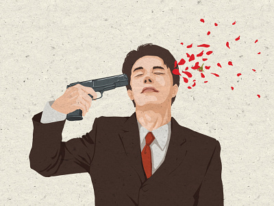 Love Gun concept art flower gun illustration inspiration love men rose suicide