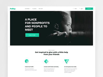 Pulley Charitable Organization black charitable children design halp marketing minimalism webdesign