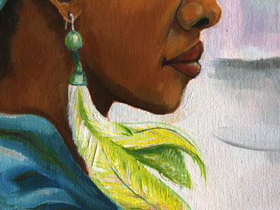 Feathers - Detail high res oil paints paint portrait skin tone