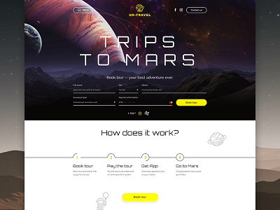 Trips to Mars dailyui landing space spacex tickets ui uidesign uitrands ux web websites