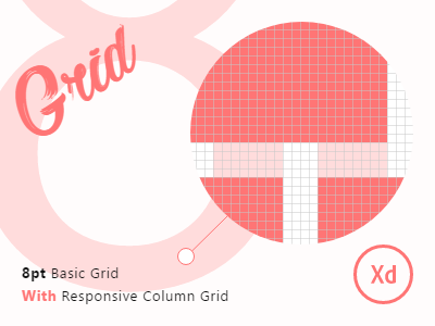 8pt Grid for Web 12 12 column 8 8pt 8px basic column experience design freebie grid responsive xd