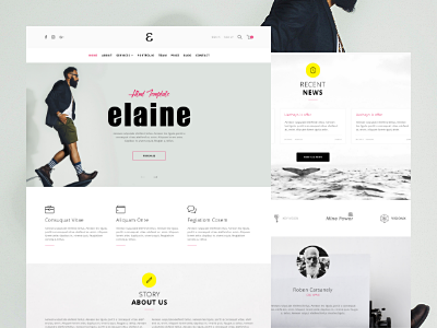 Elaine - WordPress Template about us article blog landing page services shop template wordpress