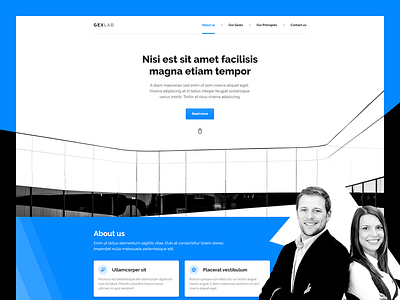 GexLab agency business company corporate enterprise firm landing page office organization web xd