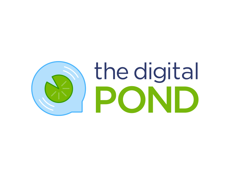 A refreshed Digital Pond brand design event logo meet up