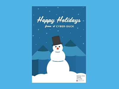 Happy Holidays from Cyber-Duck augmentedreality card christmas design