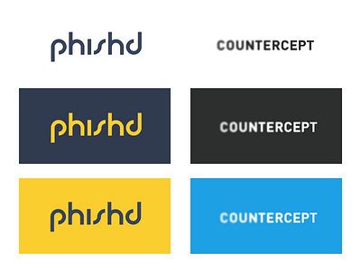 Phishd and Countercept Logo Marks branding colours design infosec logo