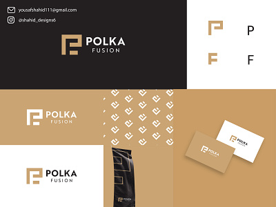 Polka Fusion "PF" Monogram concept brandidentity branding design graphic design logo logoawesome logodesign logodesigners vector