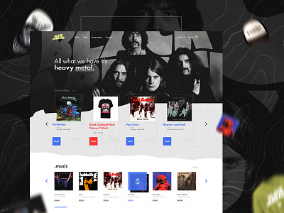 Black Sabbath - online store black sabbath e commerce metal music shop store ui ux