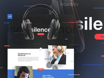 BOSE Headphones - Landing page bose concept design ecommerce headphones landingpage two weeks challenge ui ux