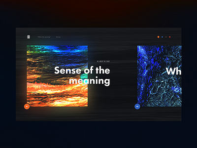 Sense? abstract concept dark fun head hero life slider training ui ux