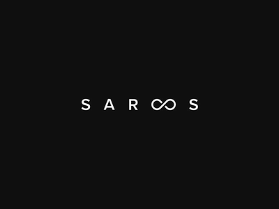 Saros - movie logotype black identification infinity logo logotype mimnimalist movie type white