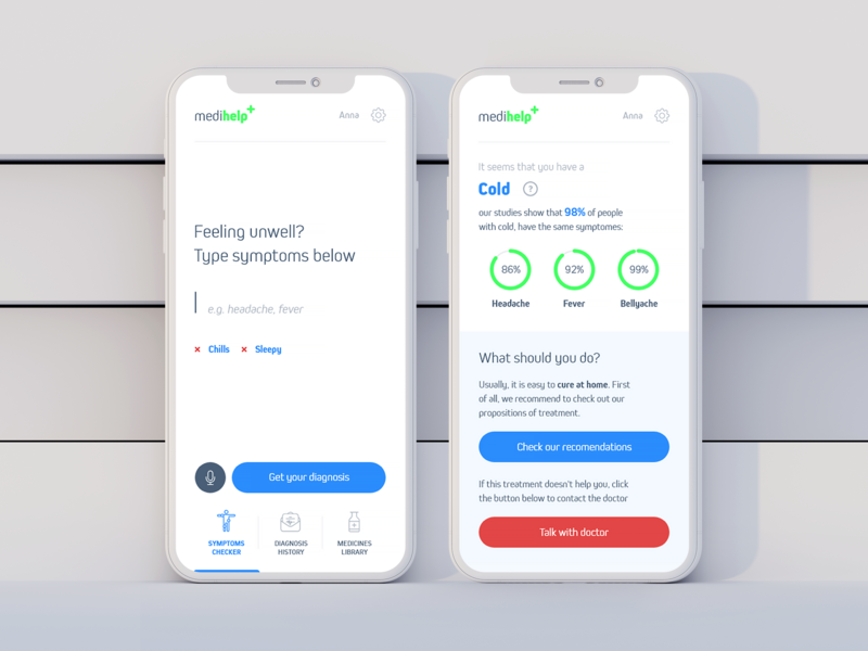 Medical care app by Radek Prekurat on Dribbble