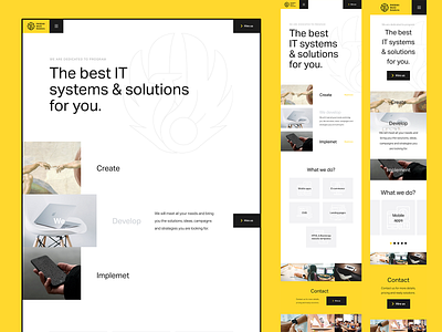 Phoenix World Solutions clean clear design concept design desktop design experience hero homepage intro mobile typography ui ux web website white whitespace yellow