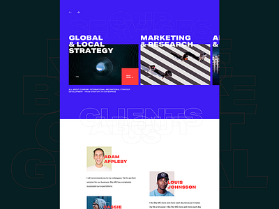 Website sneak peak - Services and testimonials section clean design experience exploration homepage services testimonials typography ui ux web website