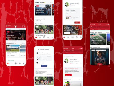 Sportido - A Sport Based Social Media App android app app app design design ios social media social network sports ui ux