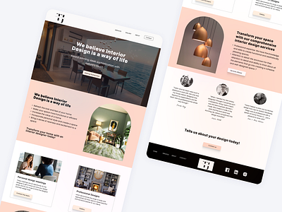 Interior Design Landing Page graphic design ui