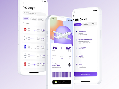 Design Concept for a Airplane Ticket App