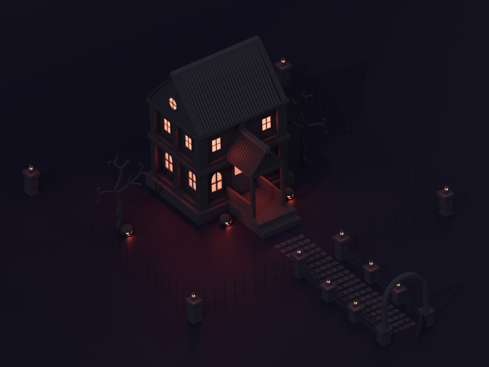 Haunted House. by DIMENSIONS on Dribbble