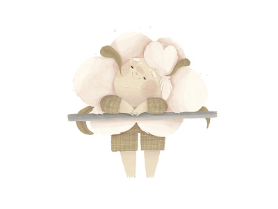 Cotton - cute character illustration art character design characters cotton cute flower fluffy illustration procreate