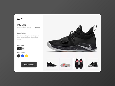 Daily UI Challenge 12 - E-Commerce Shop by Ben Rigaud on Dribbble