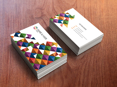 Dare & Hier Business Cards branding business cards dare hier design photography retouching