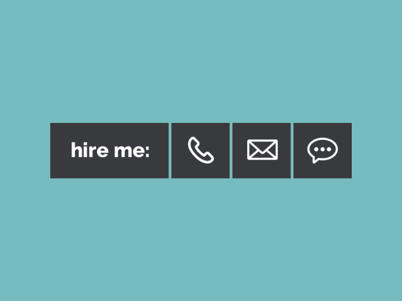 Hire Me Button animation interaction ui ux