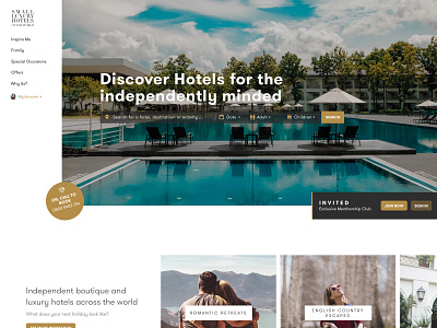 Travel Website Pitch Design holidays hotels instagram luxury tourism travel website