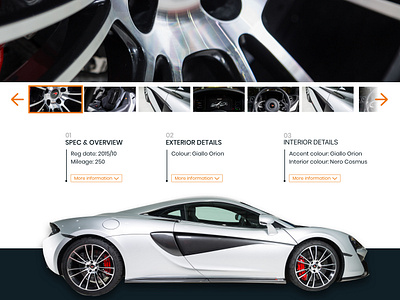 GVE - Luxury Car Listing Page #2 brochure car design supercar ui website