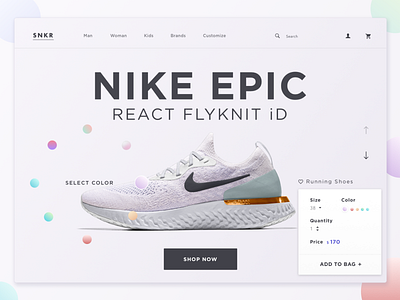 Online shop design clear e commerce minimal nike online shop