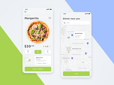 Food Delivery App app app design clear delivery design food mobile mobile app ui ux