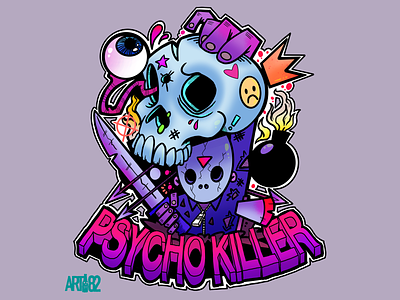 Psycho Killer branding character design design graphic design illustration logo
