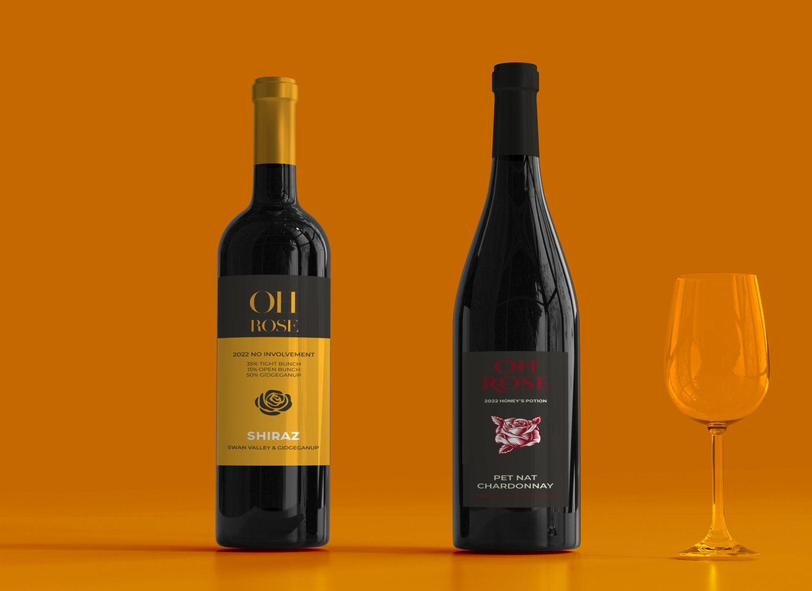 Rose Wine Label Design by U sha ching chak on Dribbble