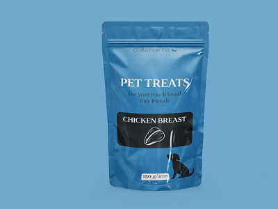 Pet Treats Food Pouch Packaging Design box branding design graphic design label packaging packaging design pouch product