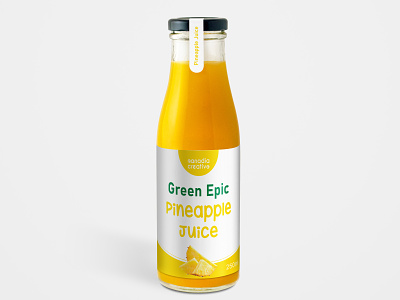 Pineapple Juice Label Design animation box branding design graphic design illustration juice label labe label label design logo motion graphics packaging pineapple juice label product