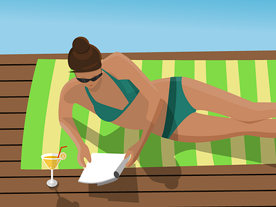 A Sweet Sunny Day flat design flat illustration illustration