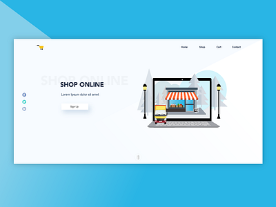 Online Grocery Shop ecommerce landing page uiux web design web landing page website design