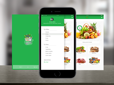 App design app design grocery app design illustrator