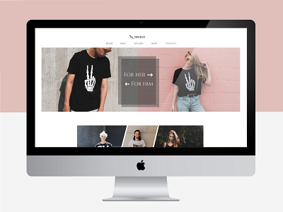 Clothing Website ecommerce website landing page t shirt website uiux user interface design website design