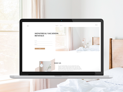 Vacation Rental Website Concept landing page minimal web design minimal website design uiux vacation rental vacation rental website website design