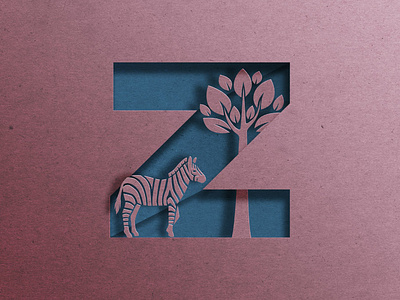 Alpha Zoo animal cutout effect effect illustration letter paper effect papercut out photoshop photoshop effect special effects z
