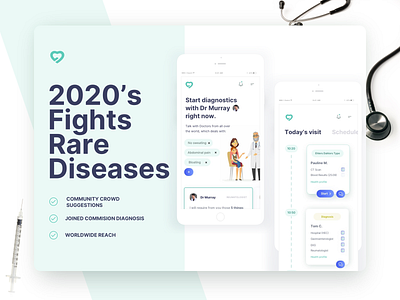 Diagnosis Mobile App for Rare Diseases - UX UI