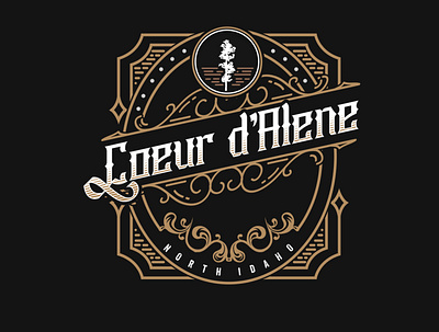 Coeur d'Alene graphic design tshirt