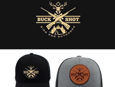 Buck Shot hat patch and print clothing graphic design illustration