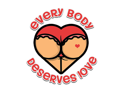 Booty Love graphic design illustration logo vector