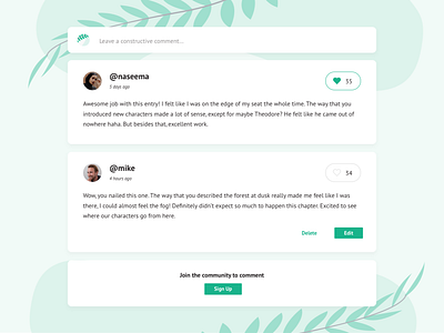 Comment Section Exploration by Mike Gorrell on Dribbble