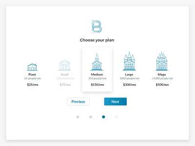 Subscription Signup Flow bulletin bulletn church clean light saas signup subscription white