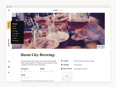 Craft Brewery Review - Concept beer craft beer craft brewery review ui ui concept uiux